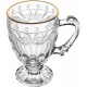 Caneca 190ml De Cristal Ecológico Com Borda Dourada Imperial